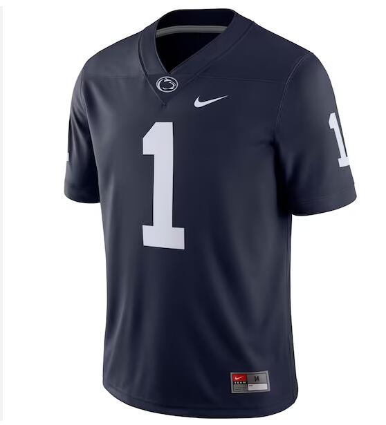 NCAA Men Penn State Nittany Lions #1 black Football Jersey->ncaa teams->NCAA Jersey